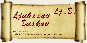Ljubisav Duškov vizit kartica